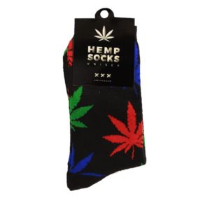 Chaussette cannabis noire unisexe - taille unique